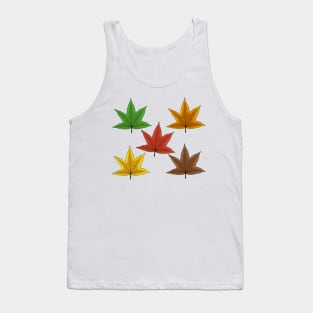 Colorful maple leaves classic pattern background Tank Top